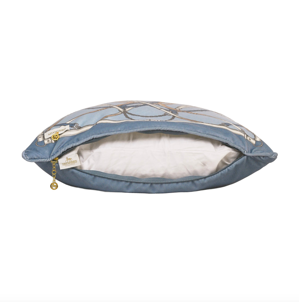 Bite velvet cushion Denim Blue