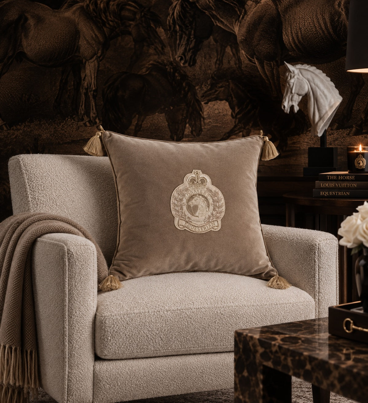 Luxury velvet badge with tassel