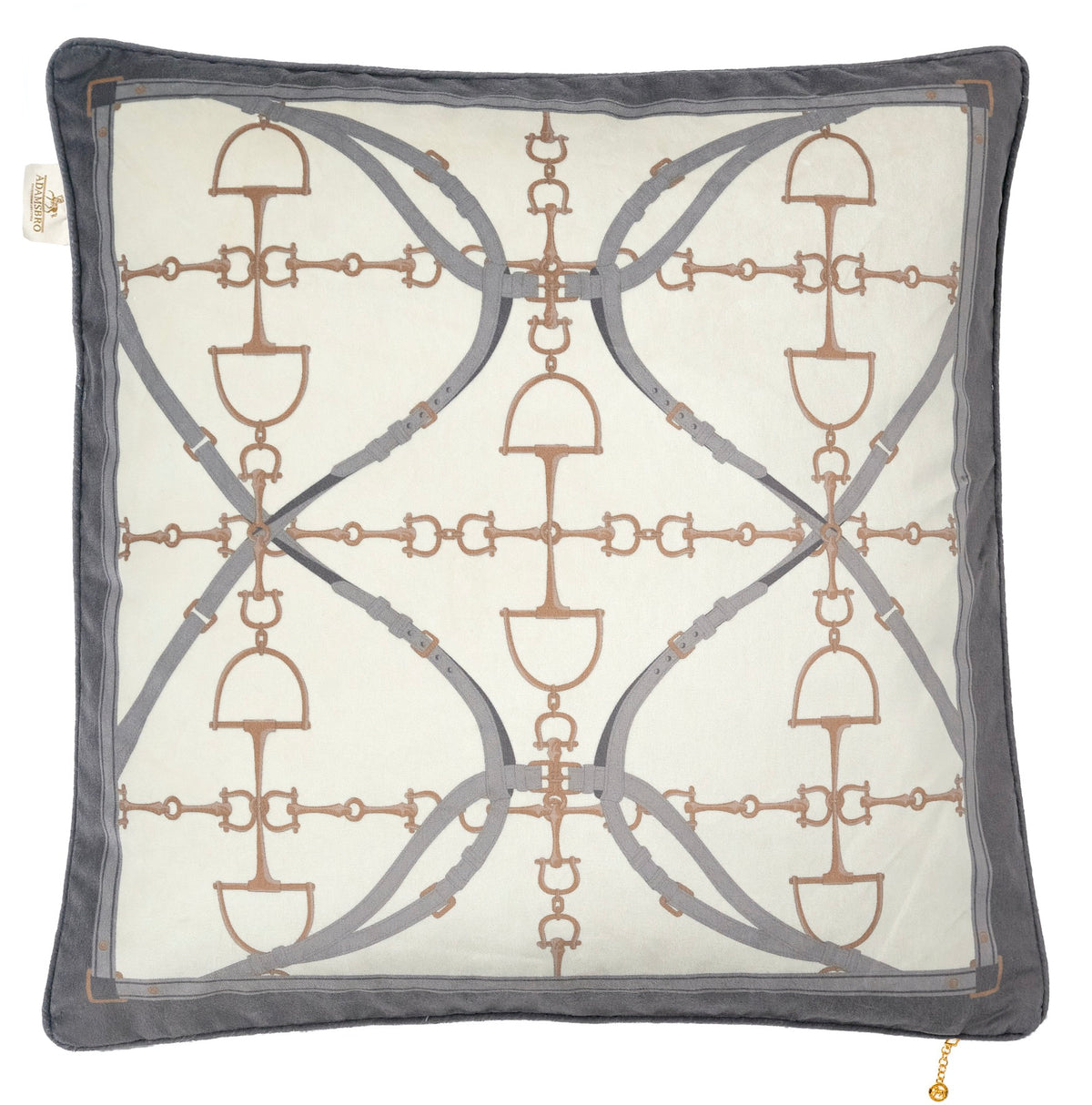 Bite Luxury velvet cushion Grey