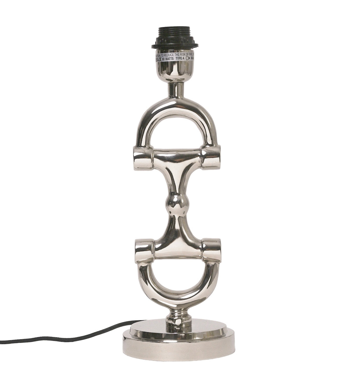 BIT Lamp stand Silver including Black Linnen Shade.