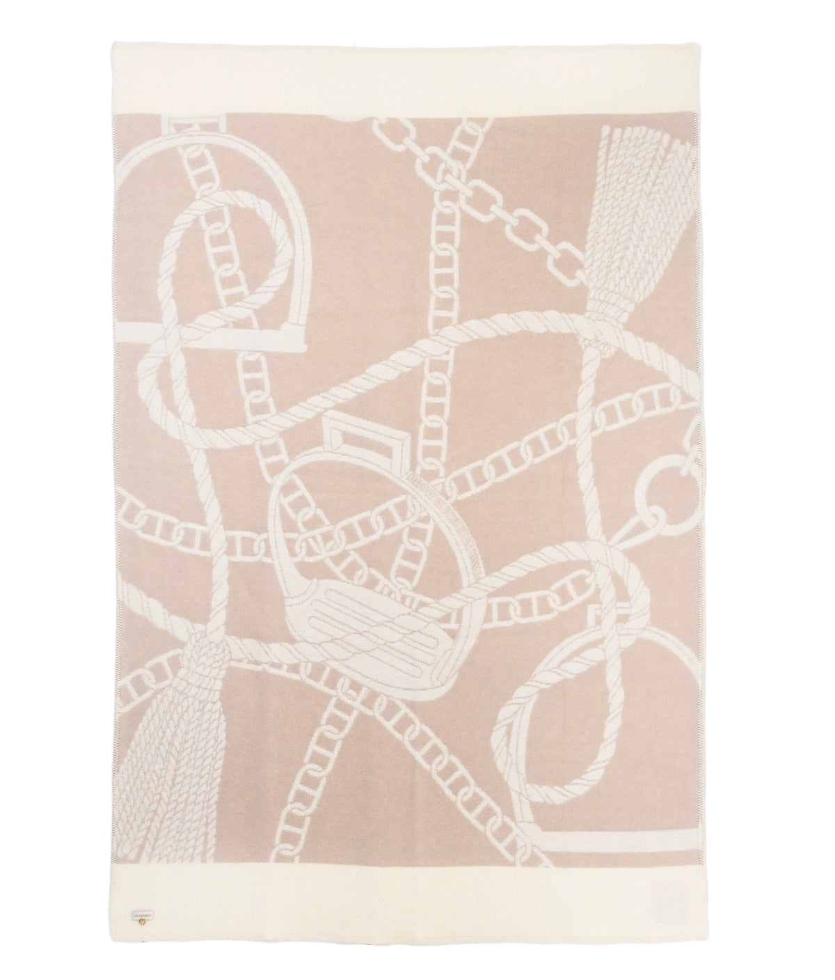 Chain Throw – 100% New Zealand Lambswool linnen beige