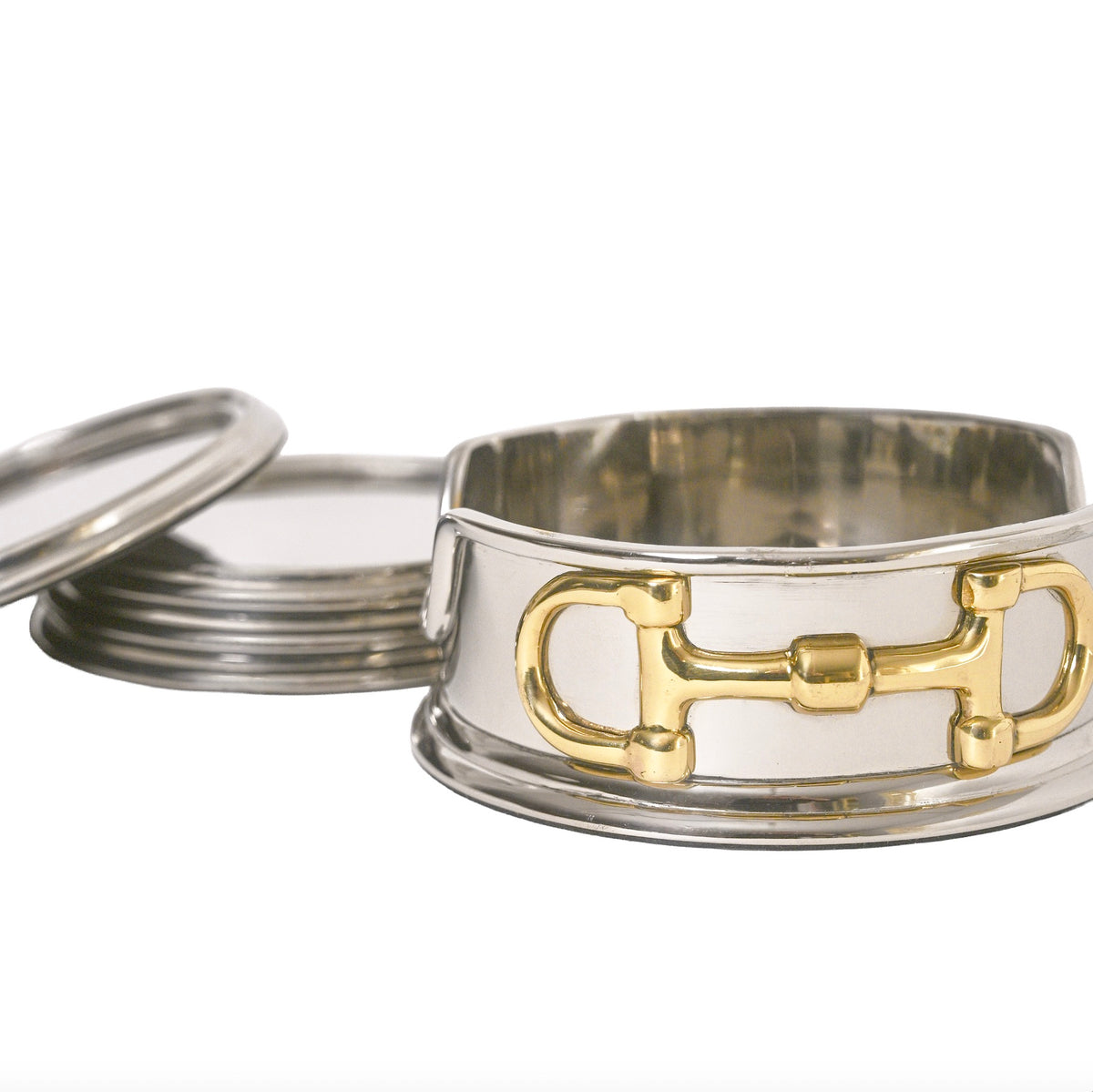 Snaffle Bit Coasters silver & Gold – Set of 4