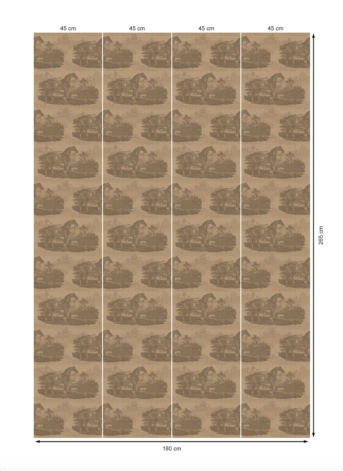 17-09-023-20/P Wallpaper Sample Horse Toile Caramel