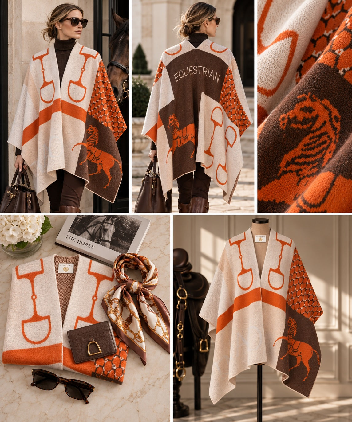Poncho Classic premium 100 % cashmere