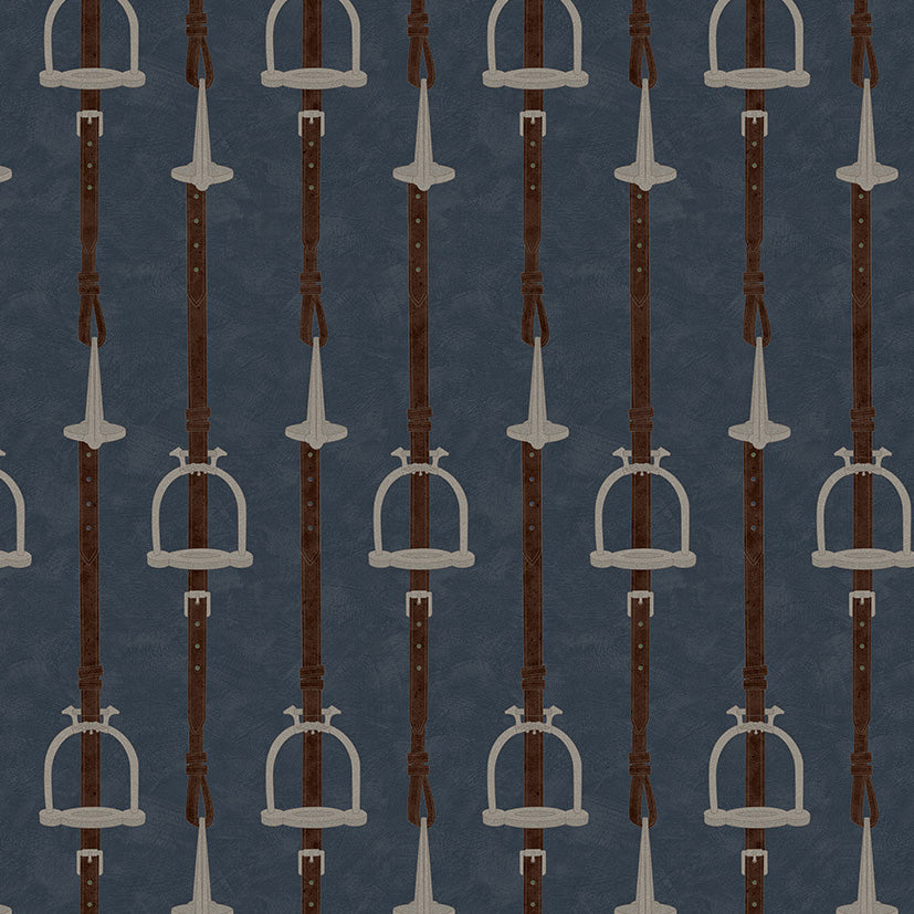17-09-035-70/P wallpaper sample Stirrup Stripe Navy