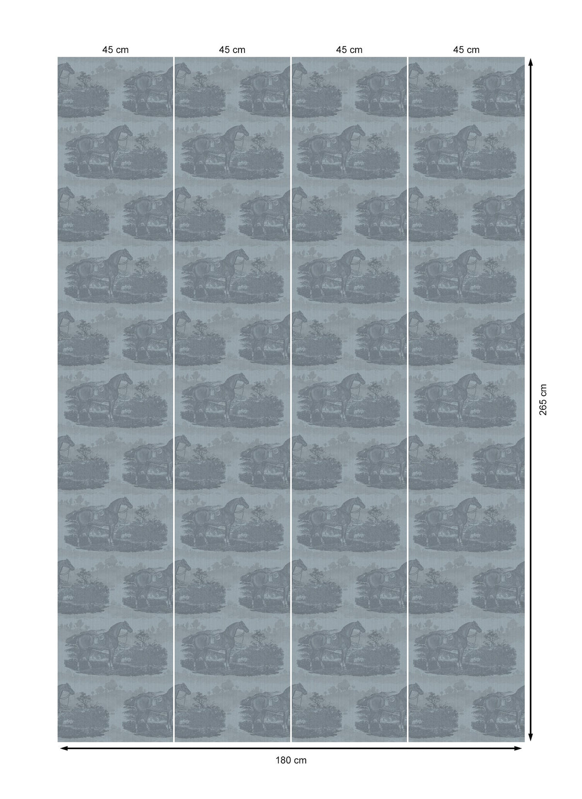 17-09-023-75/P Wallpaper Sample Horse Toile Light Blue