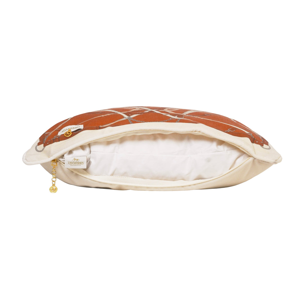 Bite velvet cushion Rust Orange