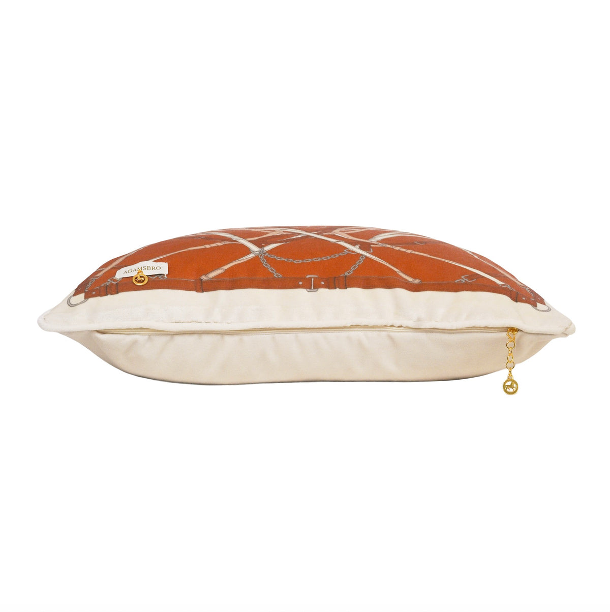 Bite velvet cushion Rust Orange