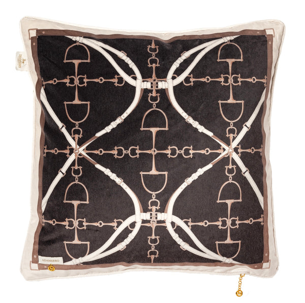 Bite Luxury velvet cushion matt black