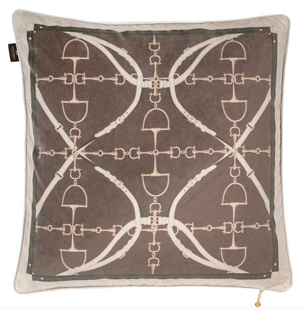 Bite Luxury velvet cushion Taupe