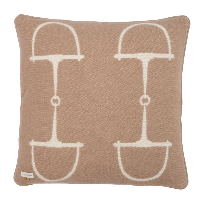Luxury Cushion in 100% New Zealand Lambswool NOUGAT