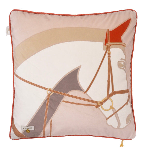 Cheval velvet cushion soft pink