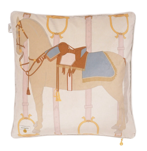 Heritage Horse velvet cushion