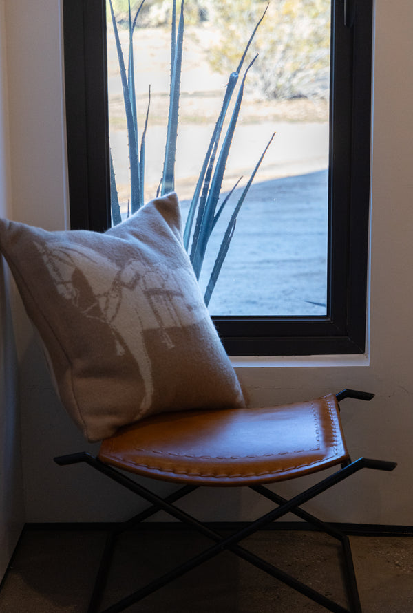 Horses Cushion 100% New Zealand lambswool