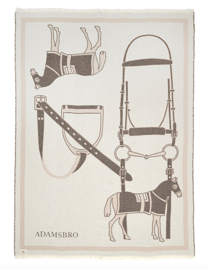 Cotton Jacquard Blanket Horses
