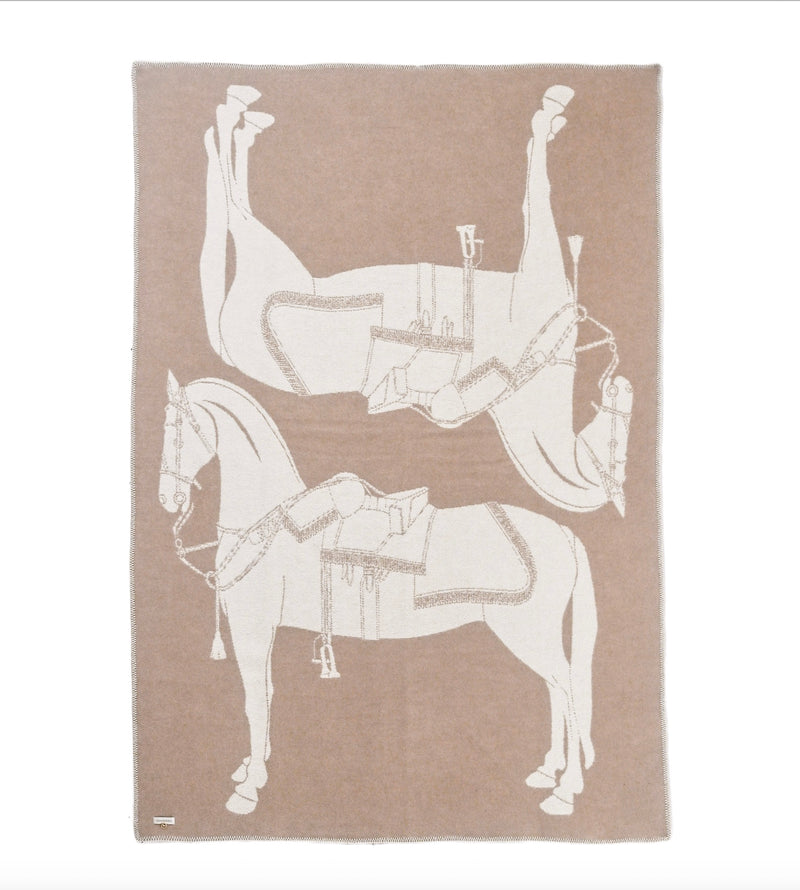HORSES Throw – 100% New Zealand Lambswool