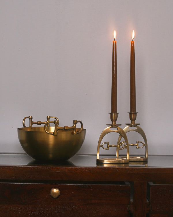 Snaffle Bit Serving Bowl BRASS