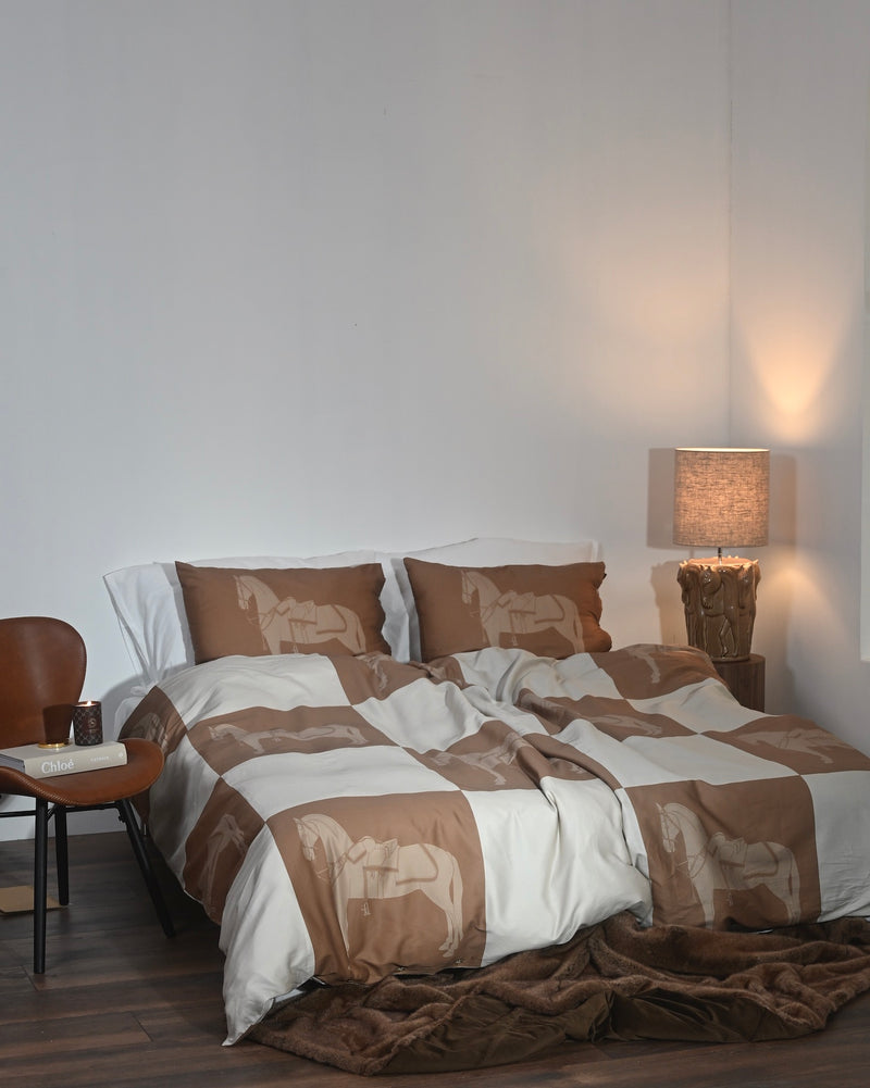 HORSE CHECK PILLOWCASE 50x70