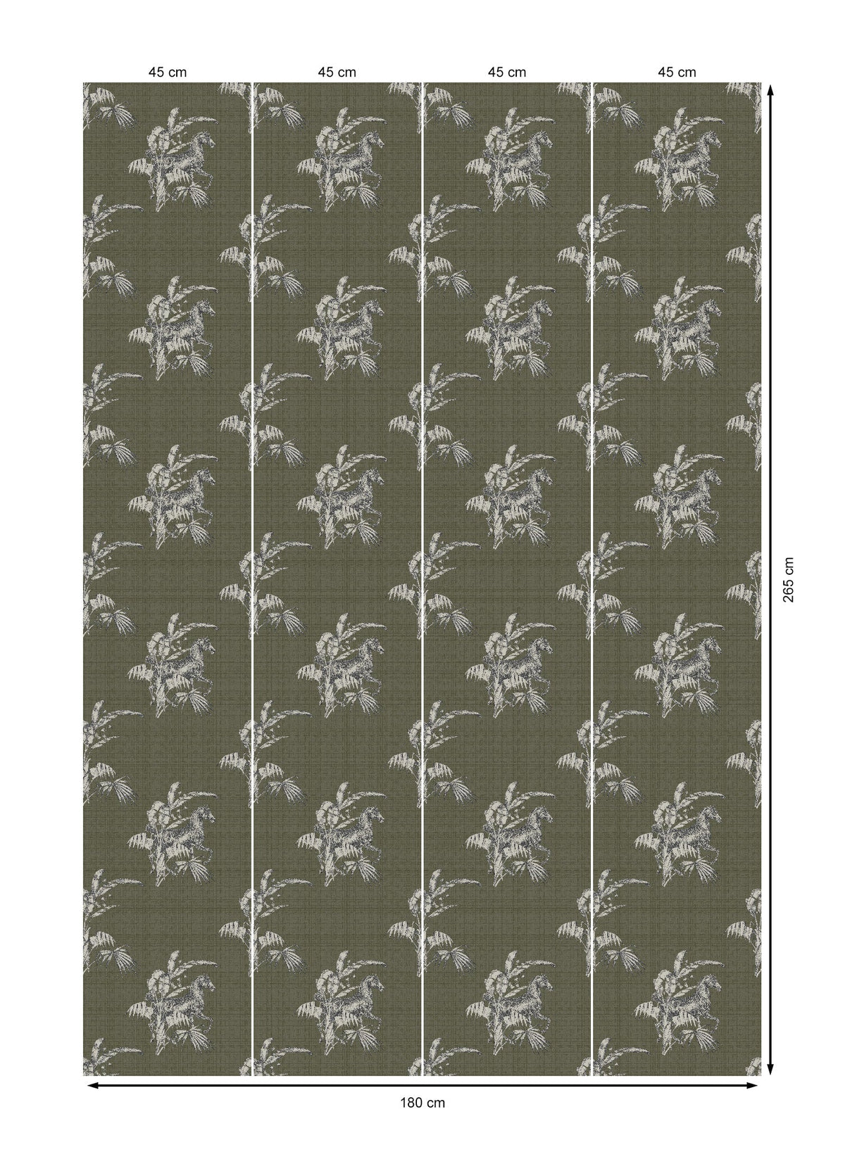 17-09-020-40/P WALLPAPER  SAMPLE NEW HORSE OLIVE