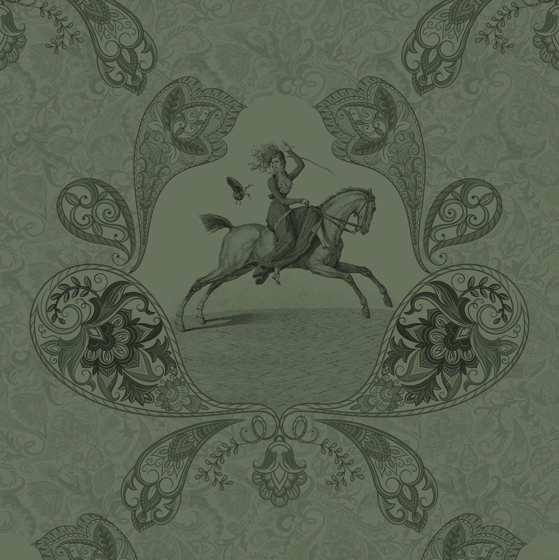 17-09-025-62 Wallpaper Paisley Forest Green