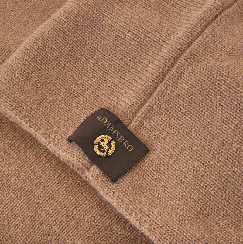ADAMSBRO SOLID CASHMERE PONCHO CAMEL