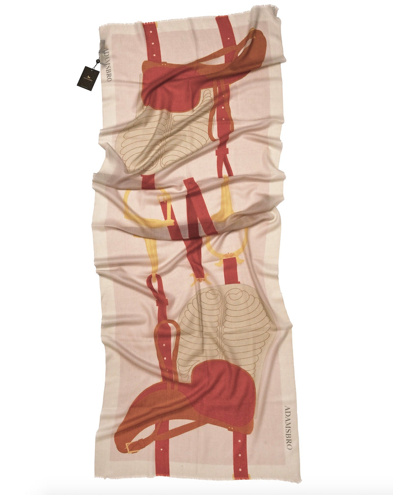 Luxury Women's Cashmere Scarf – “Saddle”