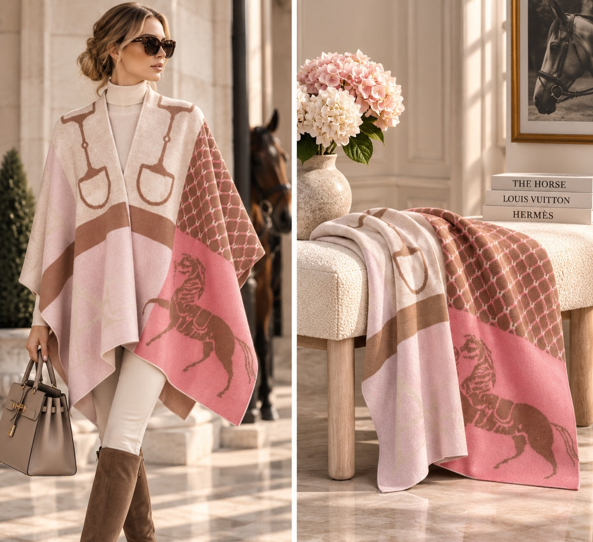 Classic 100% Cashmere Poncho