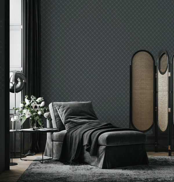 17-09-022-50 WALLPAPER NEW HORSE SHOE DARK GRAY