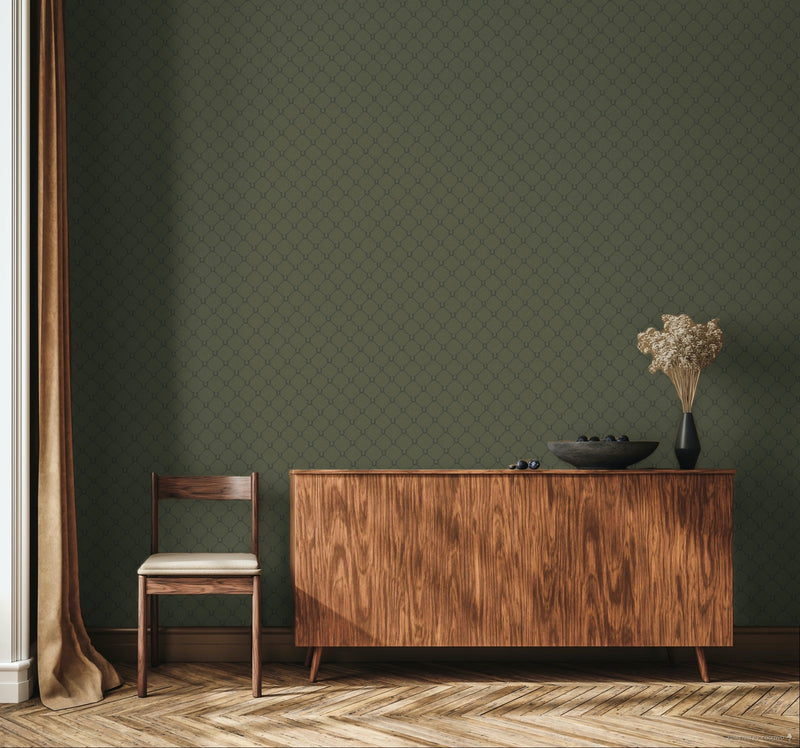 17-09-022-60 WALLPAPER NEW HORSESHOE OLIVE