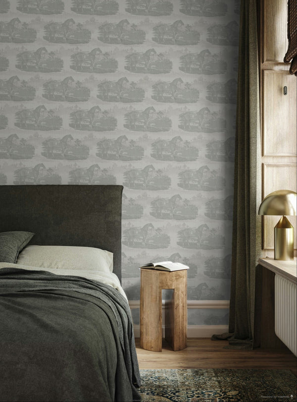17-09-023-10 Wallpaper Horse Toile Dove