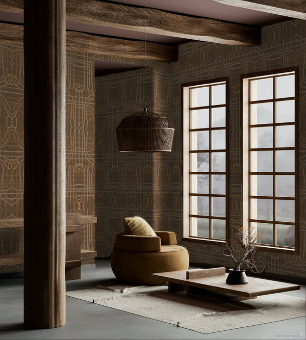 17-09-024-45 Wallpaper Bridle Dark Brown
