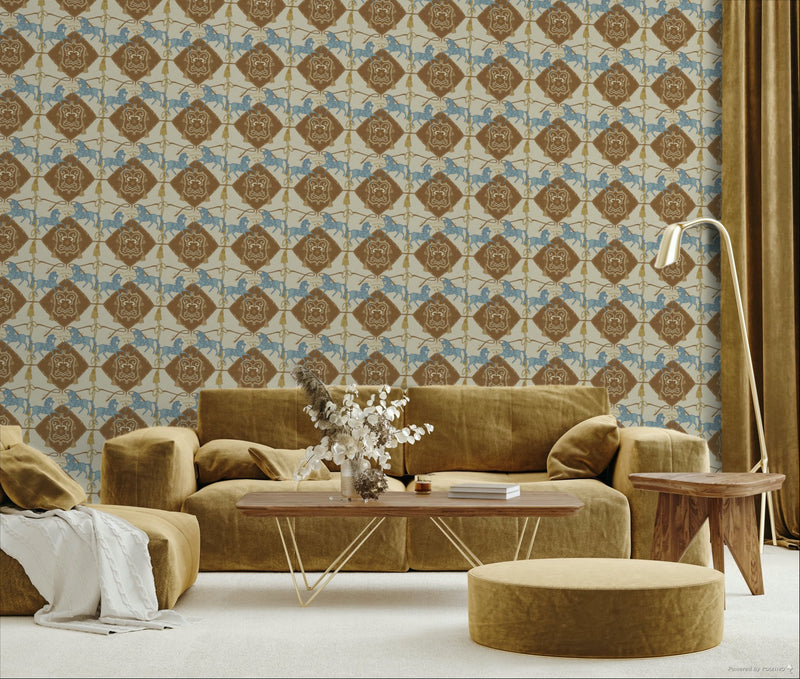 17-09-029-04 Wallpaper EQUESTRIAN ORNAMENT