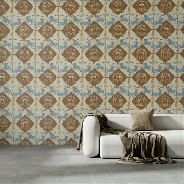 17-09-029-04 Wallpaper EQUESTRIAN ORNAMENT
