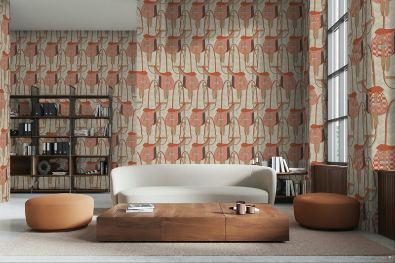 17-09-031-02 Wallpaper Saddle Wall