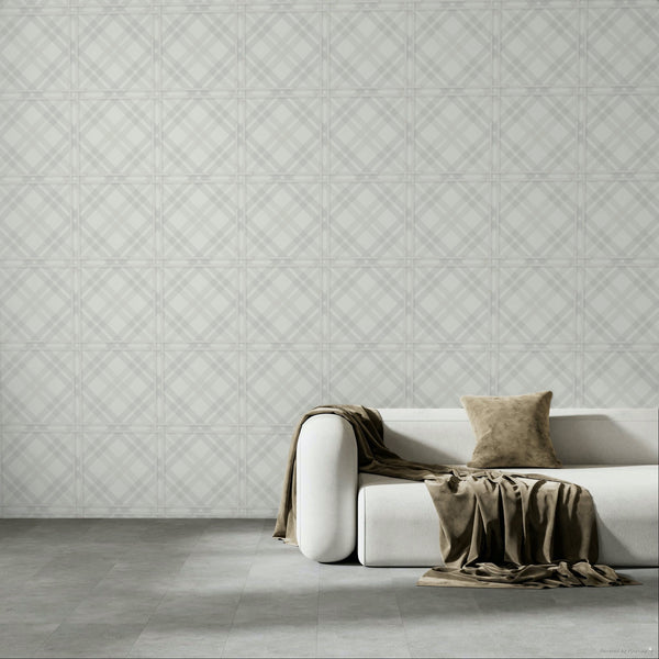 17-09-034-00 Wallpaper Tartan Off-white