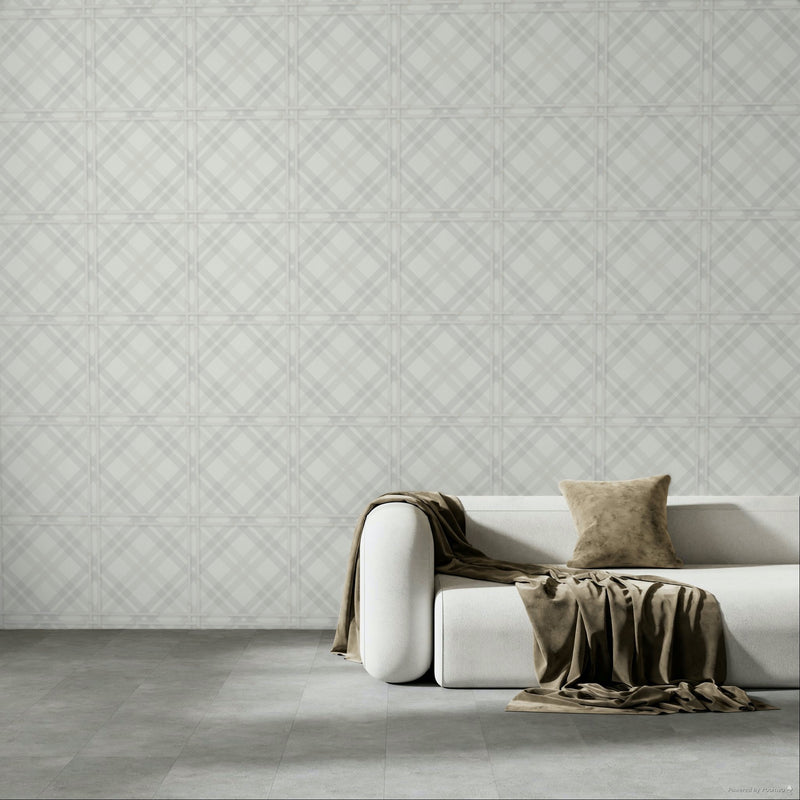 17-09-034-00 Wallpaper Tartan Off-white