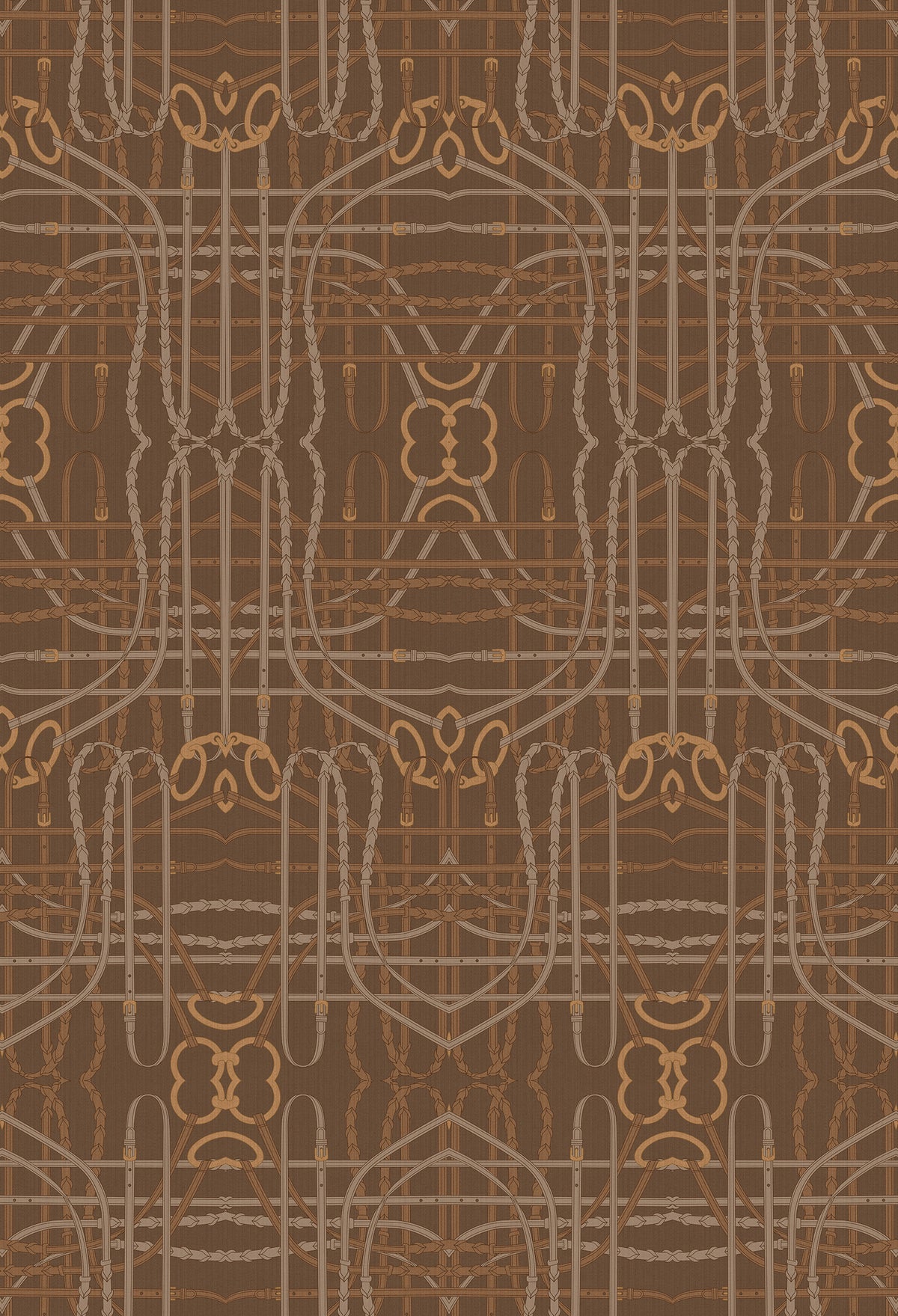 17-09-024-45 Wallpaper Bridle Dark Brown