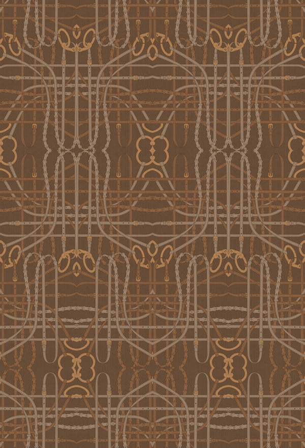 17-09-024-45 Wallpaper Bridle Dark Brown