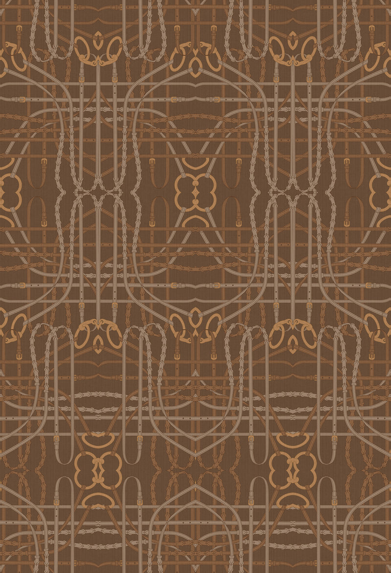 17-09-024-45 Wallpaper Bridle Dark Brown