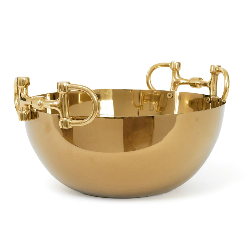 Snaffle Bit Serving Bowl GOLD