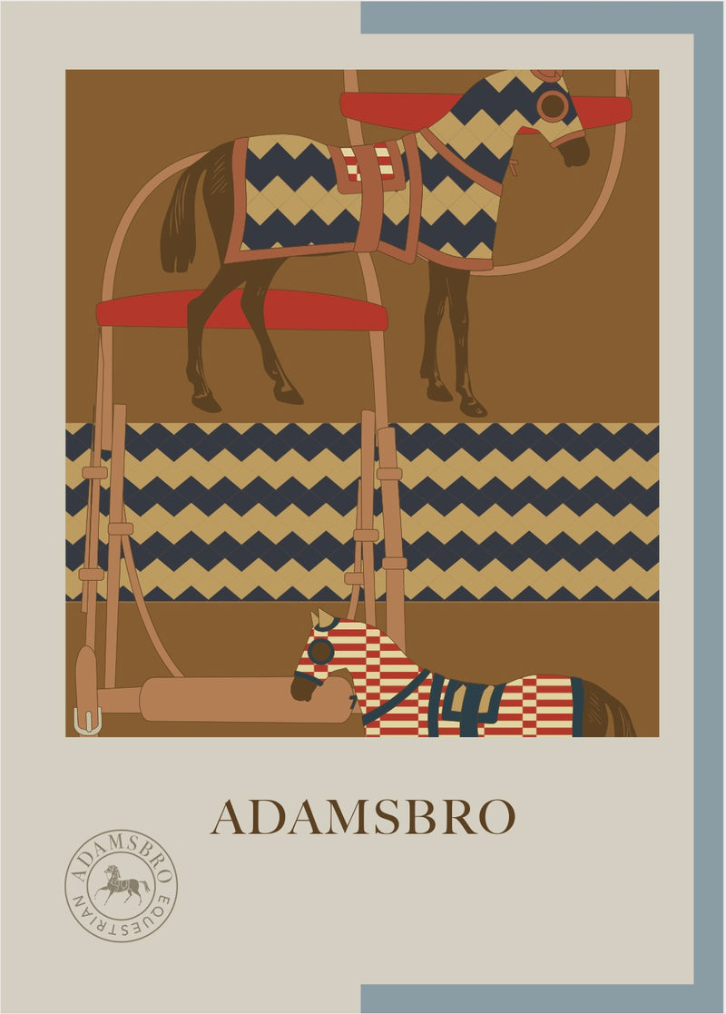 POSTER ZIG ZAG HORSE CAMEL