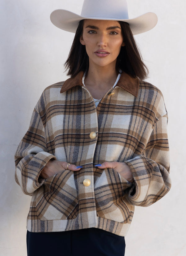 Exclusive Checked Wool Jacket