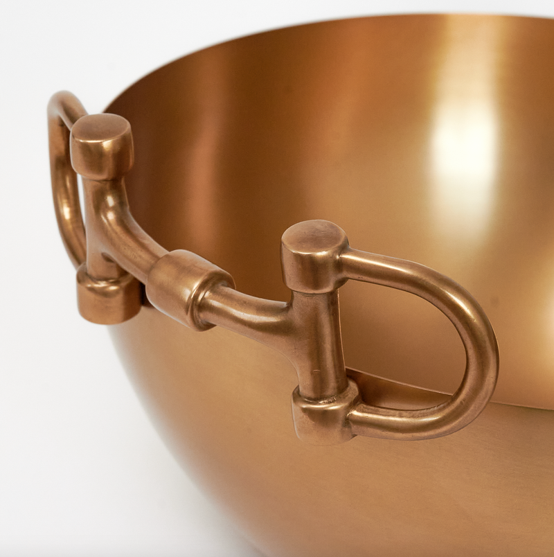 Snaffle Bit Serving Bowl BRASS