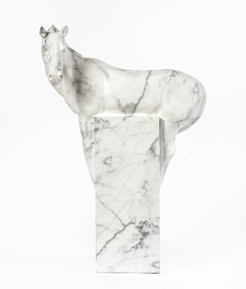 AWAKE HORSE SCULPTURE MARBLE