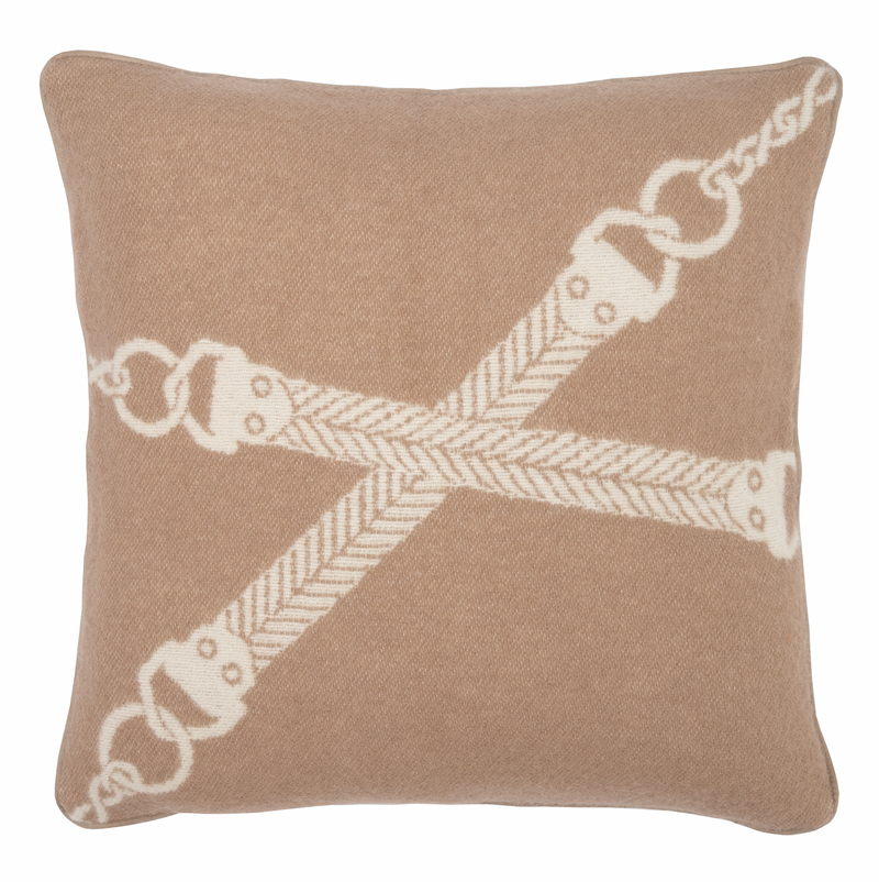 Luxury Cushion in 100% New Zealand Lambswool NOUGAT