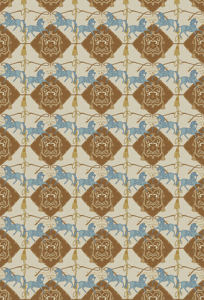 17-09-029-04 Wallpaper EQUESTRIAN ORNAMENT