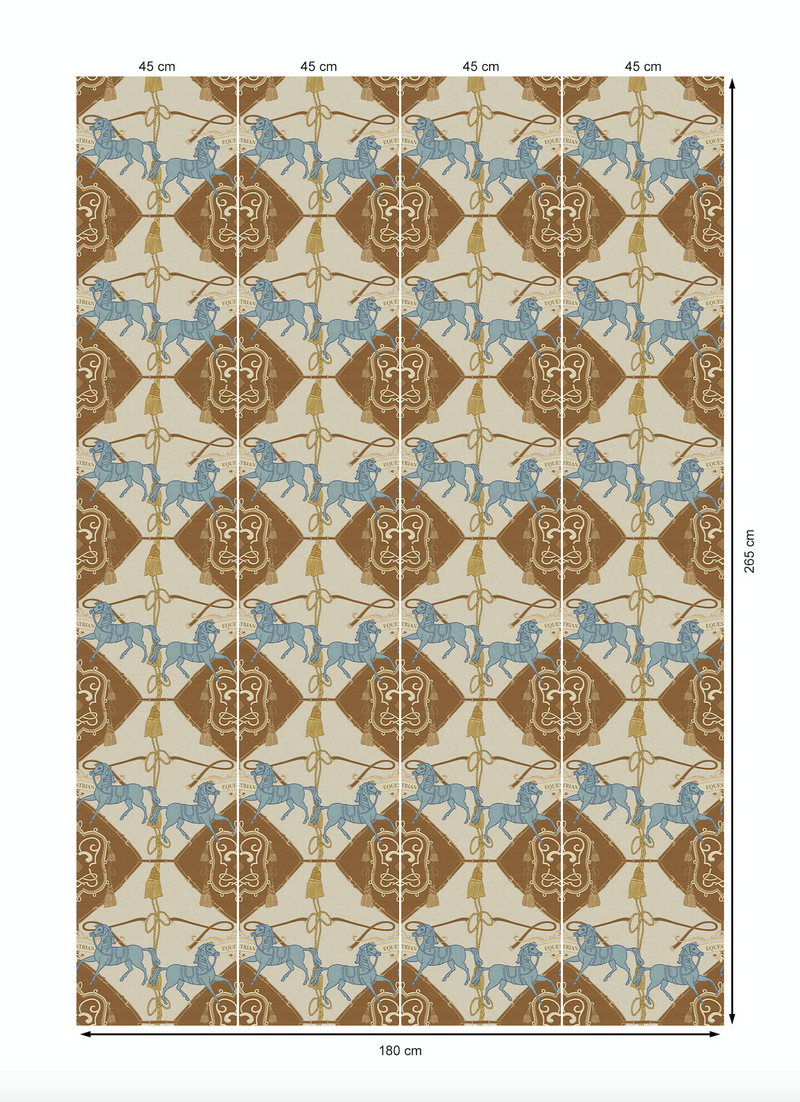 17-09-029-04 Wallpaper EQUESTRIAN ORNAMENT