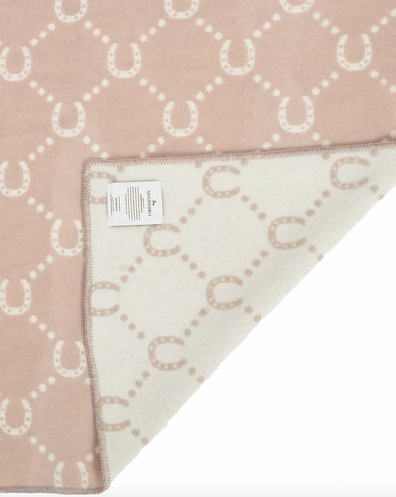 THROW HORSESHOE POWDER PINK