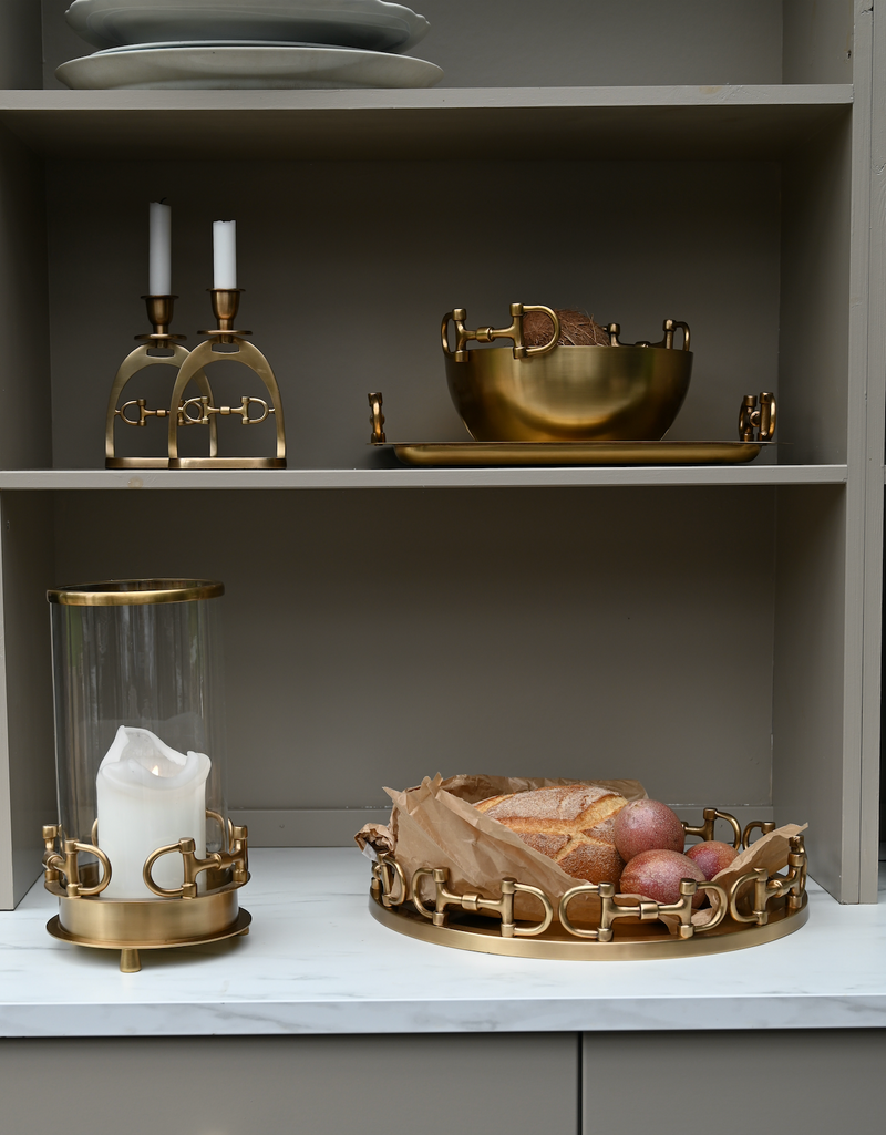 Snaffle Bit Serving Bowl BRASS