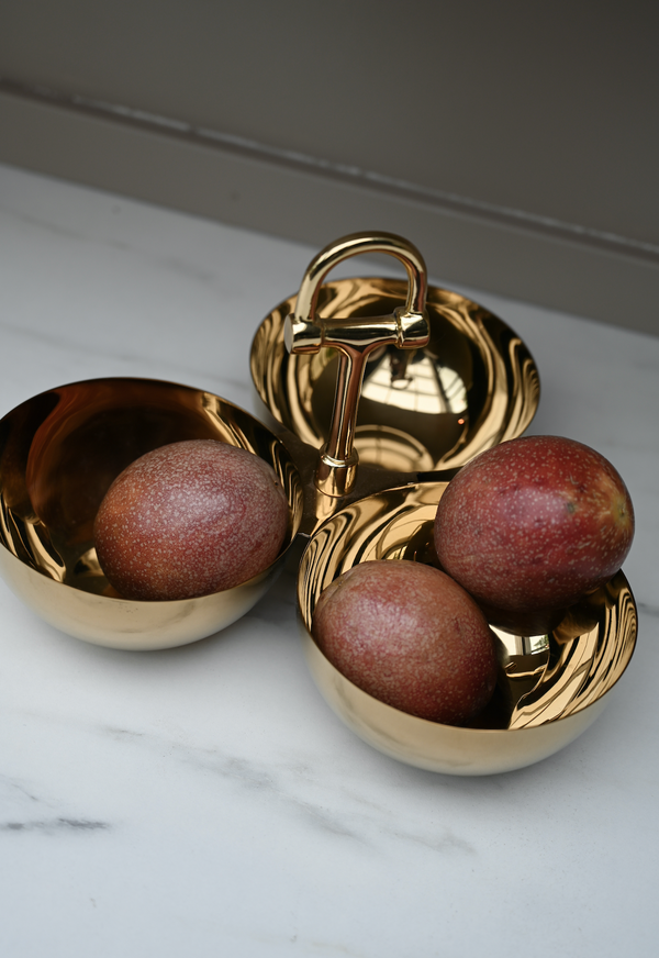 Triple Nut Bowl Gold